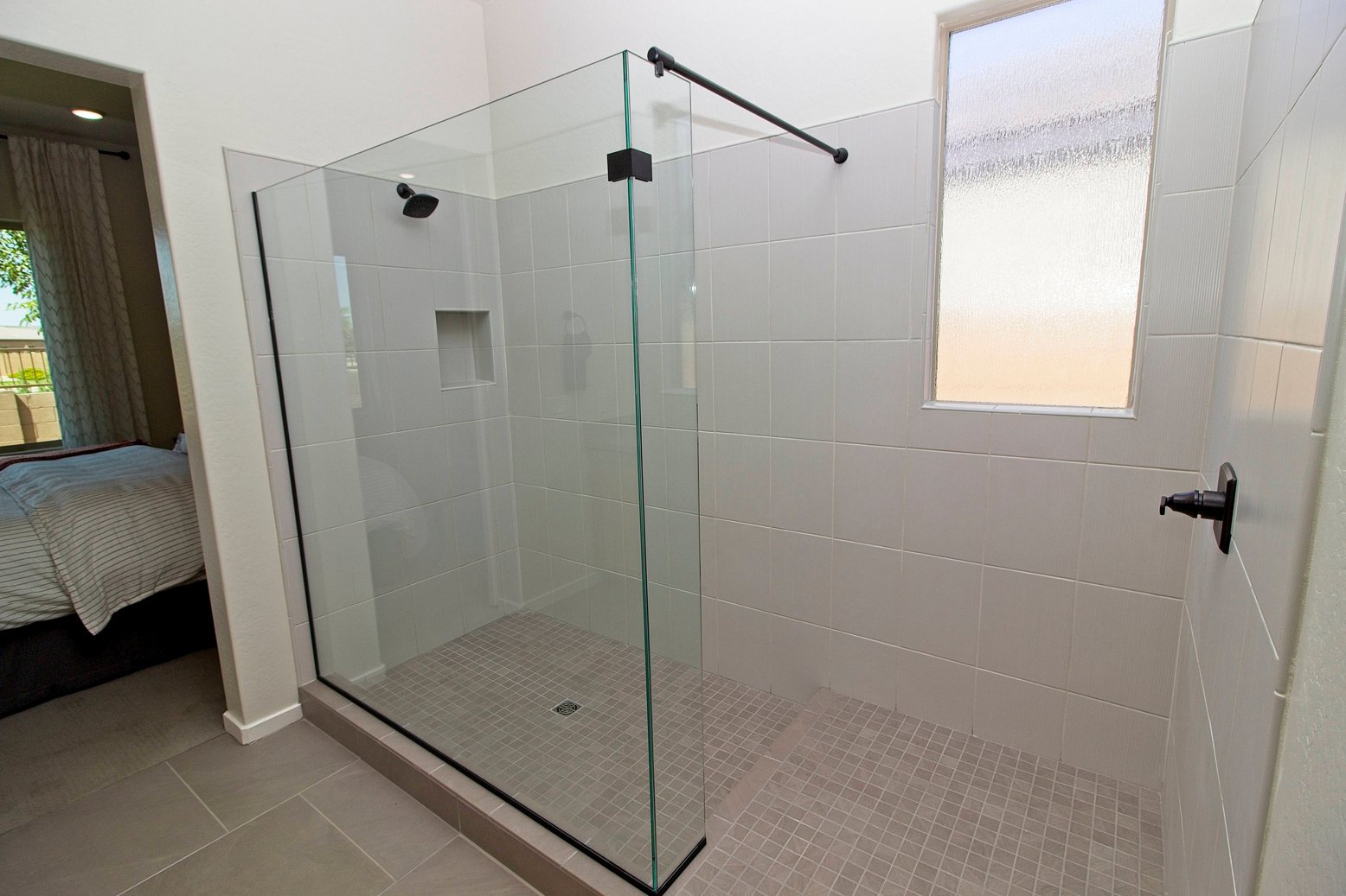 Master Bathroom Walk-In Glass Shower